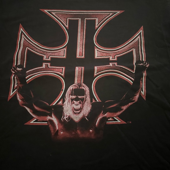 Vtg 2002 WWF Triple H Screw The Rules Wrestling Black T Shirt L Made In Russia - Picture 8 of 11
